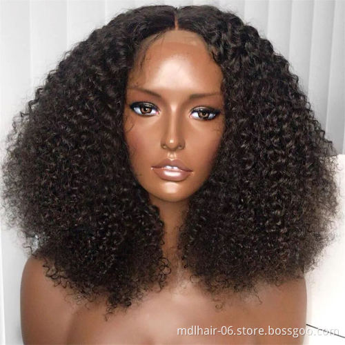 Wholesale Afro Kinky Curly Wig 13x4 Lace Front Human Hair Wig For Black Women Virgin Human Hair Lace Front Wigs